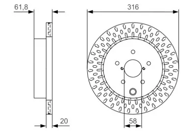 Juego de 2 discos de freno BOSCH 0 986 479 V05 Nuevo Modelo